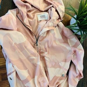 Ashley By 26 International Pink Camouflage Crop Rain Jacket